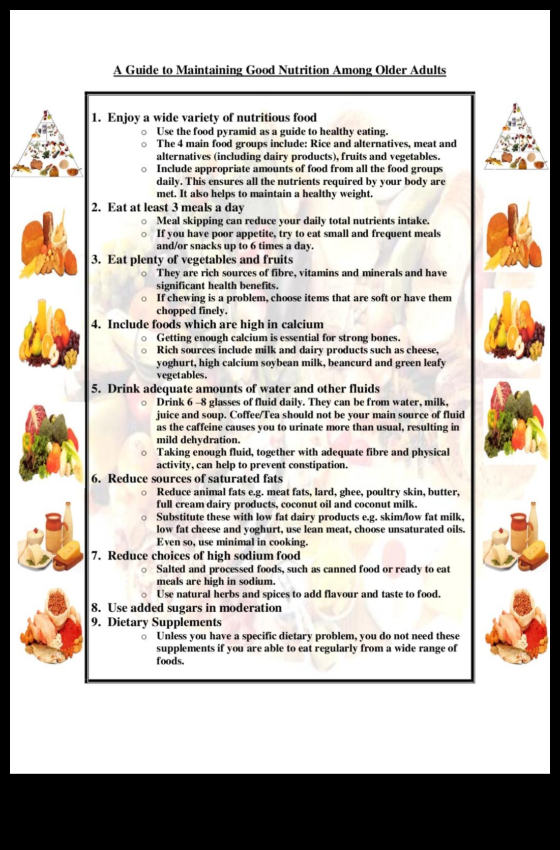 כפית הכסף מדריך לצרכים תזונתיים בתזונה גריאטרית 5 כפית הכסף: ניווט צרכים תזונתיים בתזונה גריאטרית